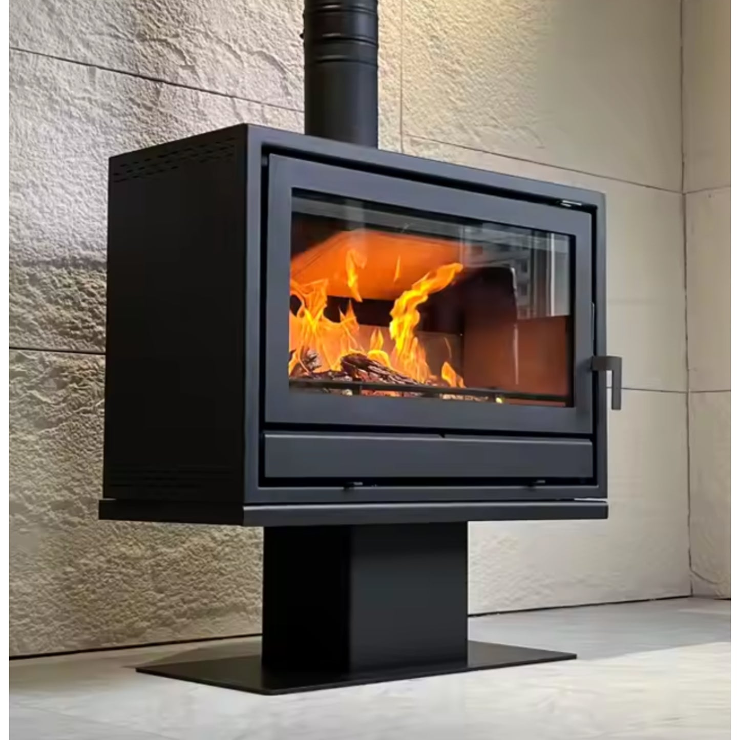 Heritage Flame Rectangular Fireplace