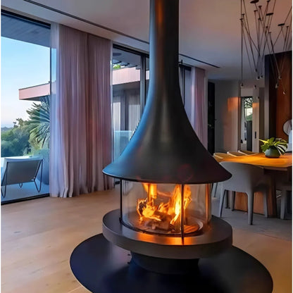 SkyFlame Pyramid Hanging Fireplace